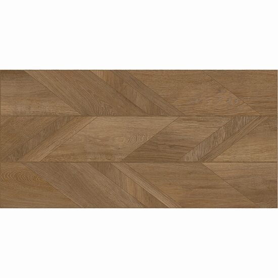 Gresie Oken Decor Honey Rect Mat 59.5x119.2 cm, maro inchis, finisaj mat, model lemn