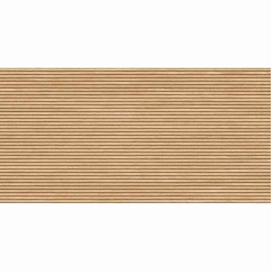 Gresie Novawood Honey Rect Mat 59.5x119.2 cm, maro inchis, finisaj mat, model dungi