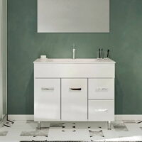 Set Baza 2 usi, 2 sertarec cu Lavoar dreptunghiular cm 80 504