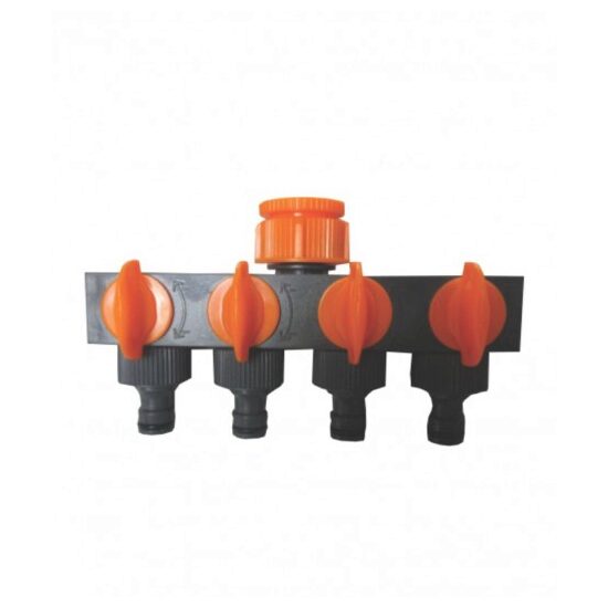 Conector distribuitor cu 4 robineti, 3/4" - 1", card LT36664
