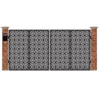 Poarta acces auto mare din tabla debitata cu plasma Max Fasade 3884x1940 mm