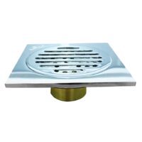 Sifon pardoseala cu ventil alama si capac inox VEN-S1015