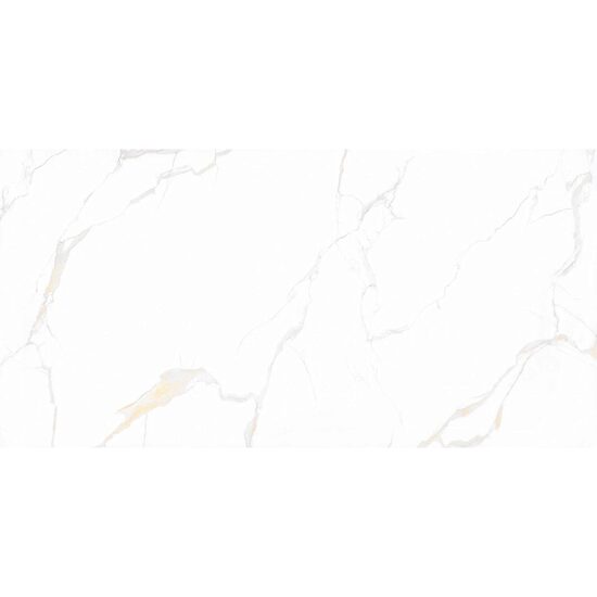 Gresie portelanata Classic Carrara Gold Matt CLA21, model marmura, suprafata mata, 60x120 cm, interior/exterior, Alb