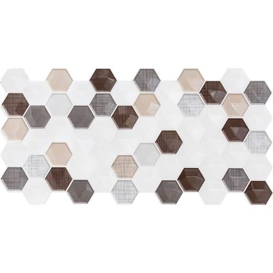 Faianta lucioasa hexagonala JOY 30x60 cm mix maro/beige/alb 300X600JYM00