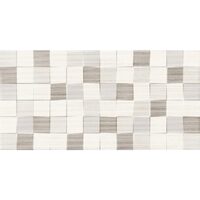 Faianta bej model tip mozaic Tessile Cubik Beige, A029, 25x50 cm