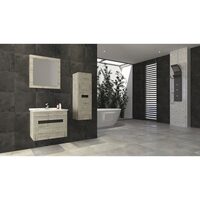 Set mobilier baie 65cm Viejo Rustic cu Lavoar si Oglinda