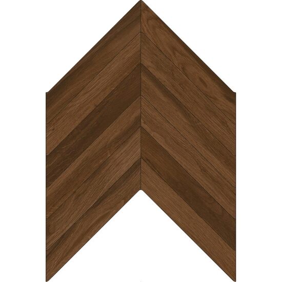 Gresie portelanata tip parchet Classic Wood Fishbone Chestnut 40x60 cm, maro, cod 943303