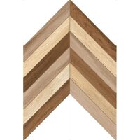 Gresie portelanata tip parchet Classic Wood Fishbone MIX Motif 40x60 cm, bej/maro, cod 943310