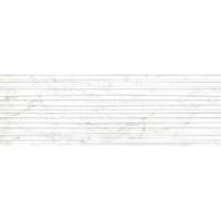 Faianta tip marmura cu aspect 3D Bianco Lines White 25,5x75,5 cm, Alb