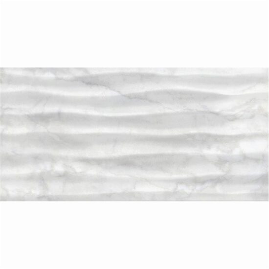 Faianta Venato Waves tip marmura, 4703 30x60 cm, culoare alb