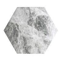 Gresie portelanata tip marmura, hexagonala, Geohex Grey 20x23 cm, Gri