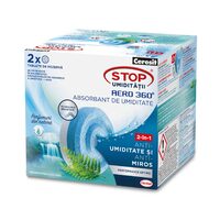 Set 2 tablete absorbante de umiditate Ceresit Stop Umidității Aero 360°, parfum Prospețimea Cascadei, 2 × 450 g 2629141