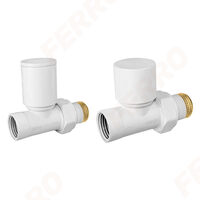 Set robineti tur/retur radiator drepti 1/2", alb, ZGB30WH
