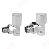 Set robineti tur/retur radiator coltari 1/2", crom, ZGB31CR