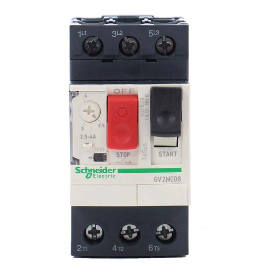 Disjunctor motor Schneider Electric TeSys Deca GV2ME08AP, 3 poli, protecție magnetotermică, reglaj 2,5–4 A