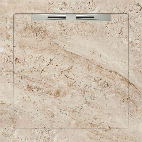 Cadita de dus slim AquaNit Slope, 90x90 cm, Code 526, Bej + sifon din inox