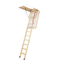 Scara modulara din lemn pentru acces pod/mansarda Fakro LWT Passive House, Alb/Natur, 62x122x280 cm