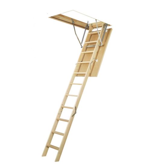 Scara modulara din lemn pentru acces pod/mansarda Fakro LWS Smart, Crem, 60x120x280 cm