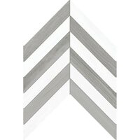 Gresie portelanata tip parchet Nordik Light MIX Motif Fishbone 941310, 40x60 Cm, Gri