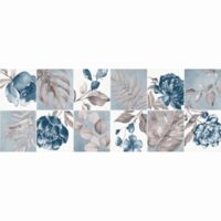 Piesa decorativa Faenza Patchwork Blue 4808, tip decor, 25.5x75.5 cm, albastru