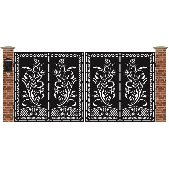 Poarta acces auto mare din tabla debitata cu plasma MAX 33 3884 mm x 1940 mm
