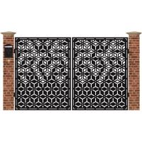 Poarta acces auto mica din tabla debitata cu plasma MAX CM1 3000 mm x 990 mm