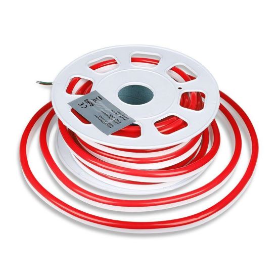 Tub LED flexibil NeonFlex rosu Vtac VT-555 24V, SKU-2516 10m