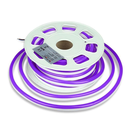 Tub LED flexibil NeonFlex violet Vtac VT-555 24V, SKU-2531 10m