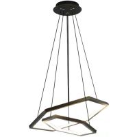 Lustra LED hexagonala minimalista suspendata 400x600mm negru, aluminiu si silicon OVK-PL5243-600