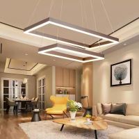 Lustra LED suspendata cu 2 cadre 200x400, 300x600mm, negru OVK-PL5105-200*400+300*600
