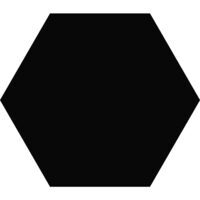 Gresie neagra finisaj mat hexagonala portelanata Element Negro, M137, 23x27 cm