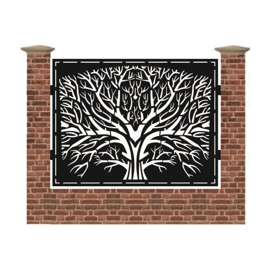 Panou de gard mare din tabla debitata cu plasma COPAC V1 1500x1940 mm