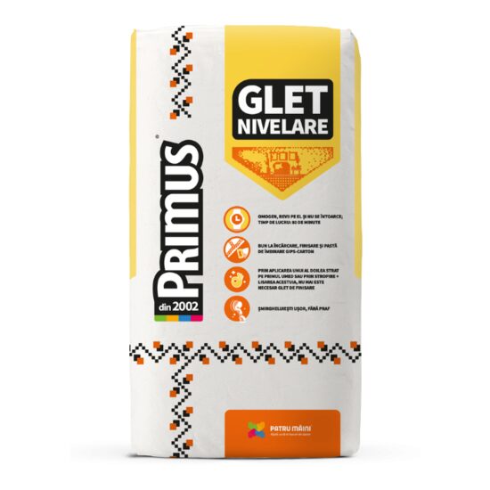 Glet de nivelare Primus GLI 49, pe baza de ipsos, interior, 20 kg