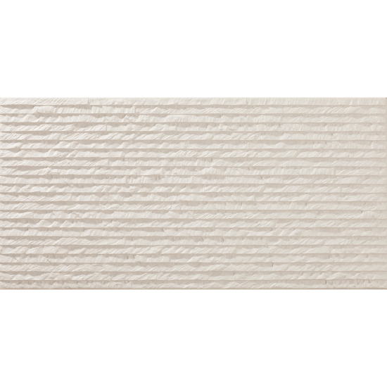 Gresie portelanata Sahara tip piatra, 30x60 cm, culoare alba, finisaj mat