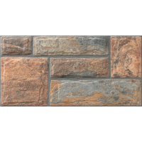 Faianta portelanata Adarve Marron tip piatra, 30x60 cm, culoare maro