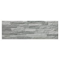 Faianta portelanata rectificata finisaj mat Mubi Gris tip piatra, 17x52 cm, culoare gri