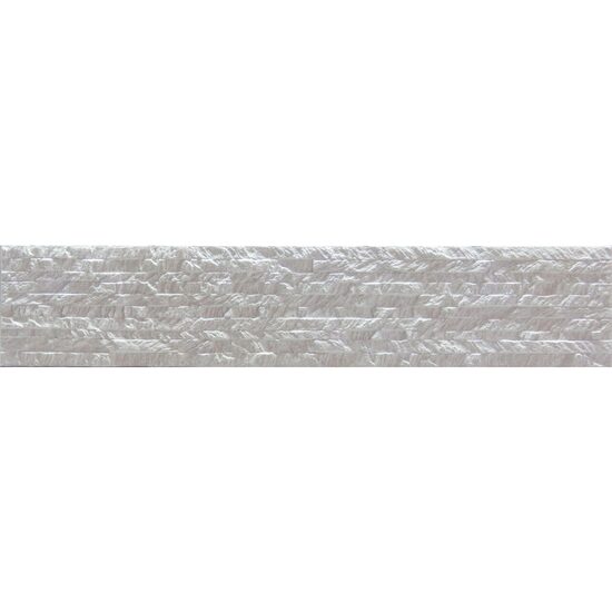 Faianta Abidos tip piatra, 10x50 cm, culoare alba, finisaj mat