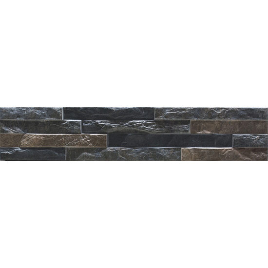 Faianta Avaris tip piatra, 10x50 cm, culoare gri, finisaj mat