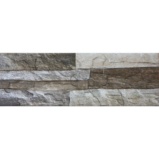 Faianta Tigris tip piatra, 15x45 cm, culoare gri