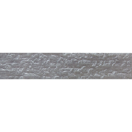 Faianta Abidos tip piatra, 10x50 cm, culoare gri, finisaj mat