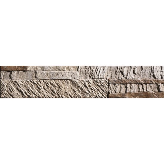 Faianta Olimpia tip piatra, 10x50 cm, culoare bej, finisaj mat