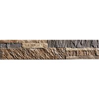 Faianta Olimpia tip piatra, 10x50 cm, culoare maro, finisaj mat