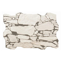 Gresie portelanata Muralla Ice tip piatra, 40x60 cm, culoare alba