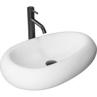 Lavoar pentru blat, ceramic Rea Amanda 54 culoare alb, finisaj lucios, 550 mm x 375 mm