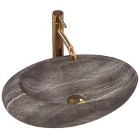 Lavoar pentru blat, ceramic Rea Roxy A Stone D.Grey culoare gri model piatra marmorat, finisaj mat, 490 mm x 310 mm