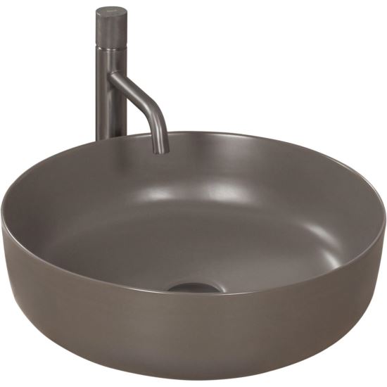 Lavoar pentru blat, ceramic Rea Elma Grey, 450 x 450 x 140 mm, REA-U8495