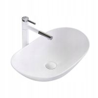 Lavoar pentru blat, ceramic Rea Royal 60 culoare alb, finisaj lucios, 615 mm x 355 mm