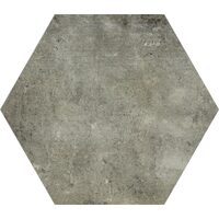 Gresie hexagonala Rivano Ash Matt, tip piatra, 20x23,2 cm, culoare maro scrum