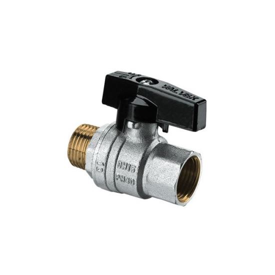 Robinet sferic 3/4 FI-FE PN40 pasaj total, cu presetupa si ﬂuture de aluminiu