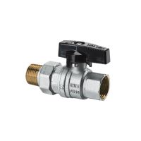 Robinet sferic 1/2 FI-FE,pasaj total, cu presetupa și ﬂuture de aluminiu (10buc/cut)